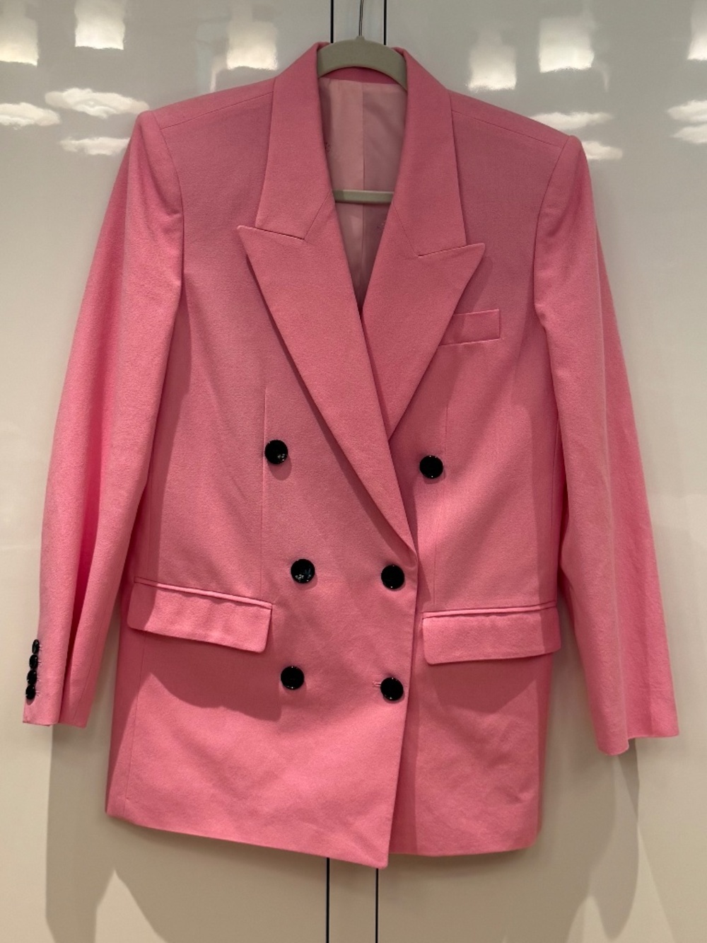 Isabel Marant Nevim Pink Double Breasted Oversized Blazer FR 36 US 4